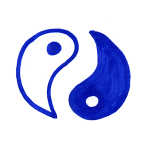 Les polarités, deux constituants d'une même réalité, comme le Ying et le Yang dessinés ici.